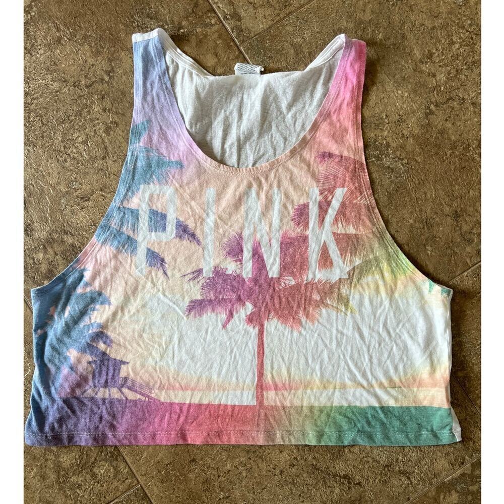 Victoria's Secret scoop neck crop tank top, women's size L